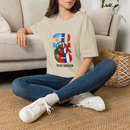 2026 Soccer World Flags T-Shirt | Football Tournament Graphic Tee