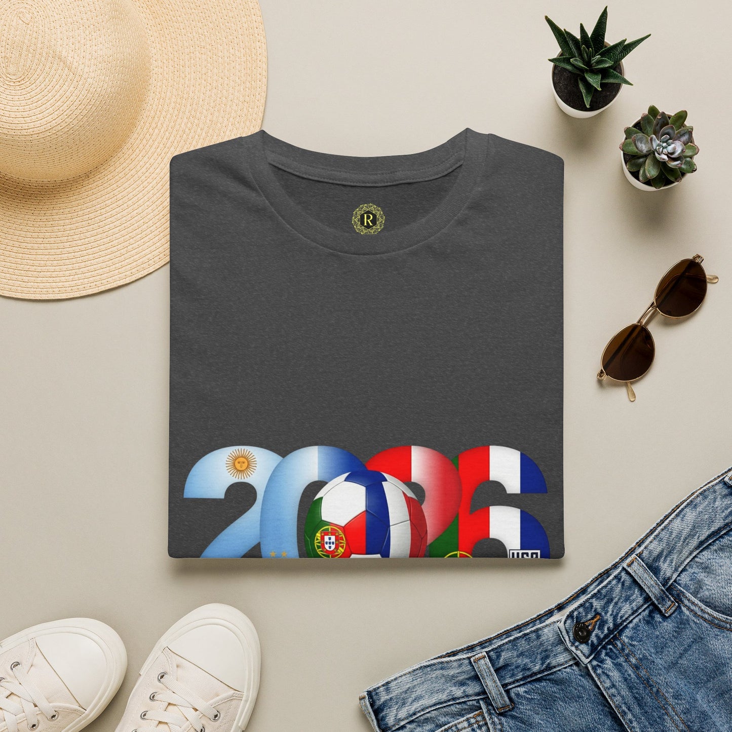2026 Soccer Unisex Shirt | POR ARG FRA USA Football Tee