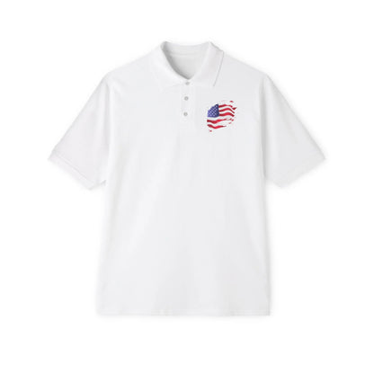 Polo Shirt with American Flag Emblem - Casual Comfort for Every Occasion - RizQ Life 