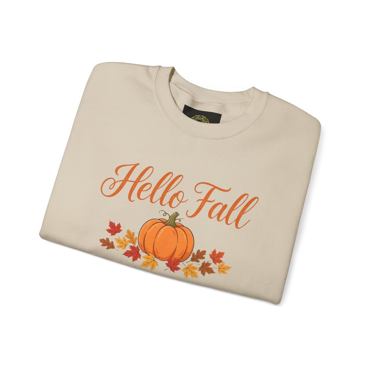 Hello Fall Pumpkin Crewneck Sweatshirt | Cozy Autumn Apparel