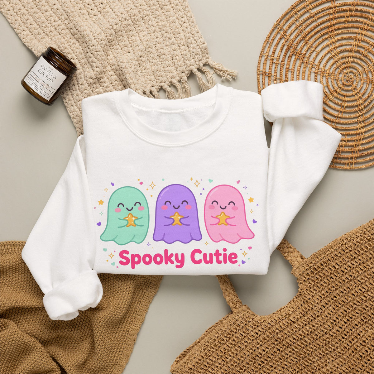 Spooky Cutie Sweatshirt | Cute Pastel Halloween Ghost Crewneck