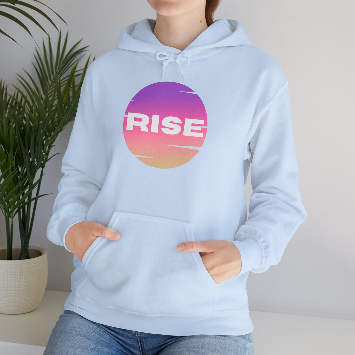 Women's Rise Graphic Hoodie - Cozy & Inspirational Sweatshirt