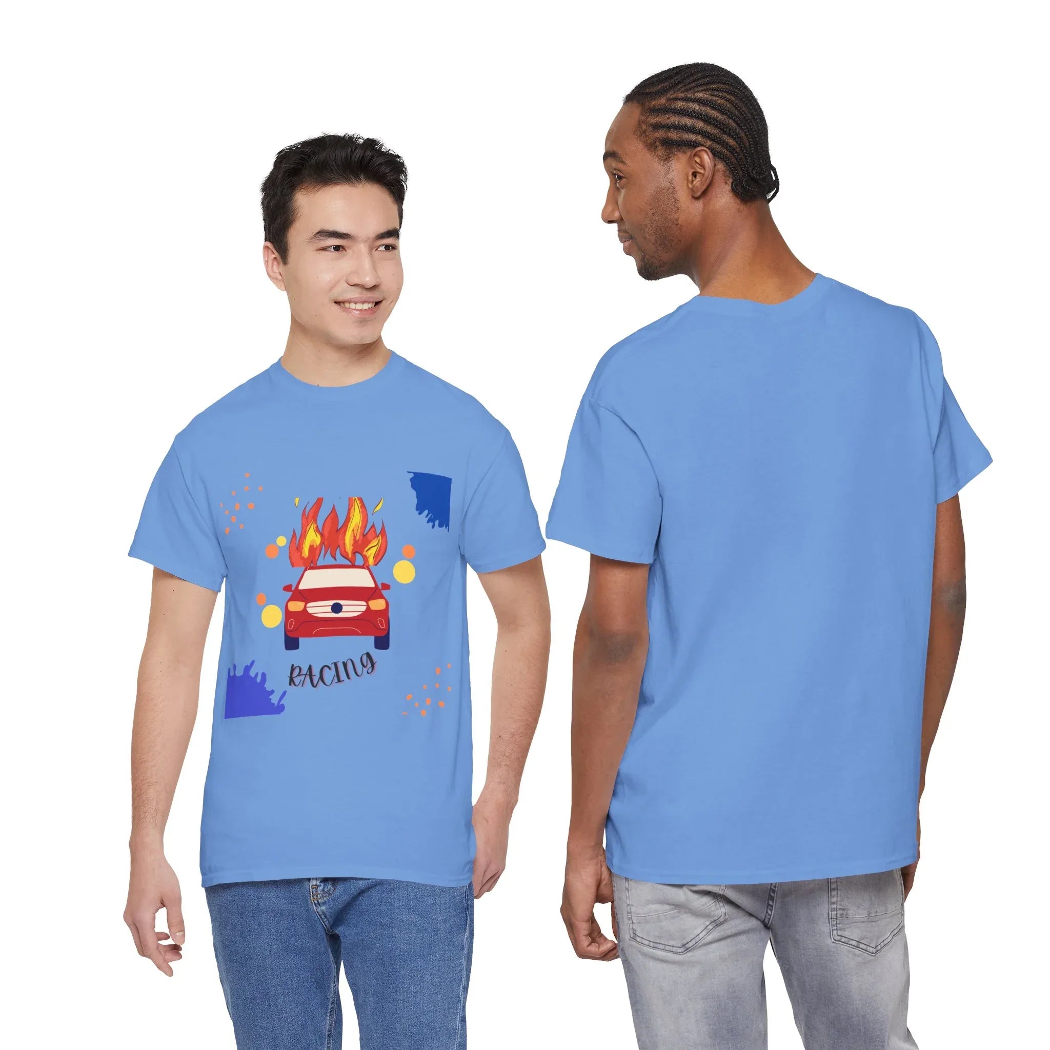 Unisex Racing Graphic T-Shirt – Heavy Cotton Car Racing Tee for Men & Women, Casual Motorsport Fan Shirt, Short Sleeve Top, Sizes S-5XL - RizQ Life 