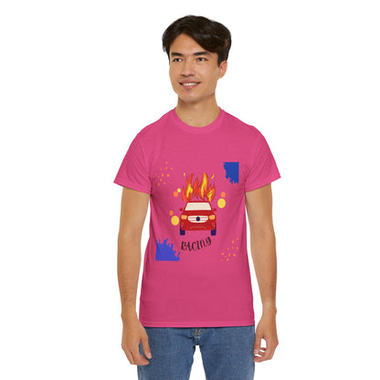 تي شيرت سباقات جرافيكي للجنسين - تي شيرت سباقات سيارات من القطن الثقيل للرجال والنساء، تي شيرت كاجوال لمشجعي رياضة السيارات، بأكمام قصيرة، مقاسات S-5XL