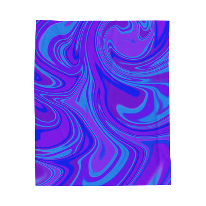 Velveteen Plush Blanket - Vibrant Abstract Cozy Throw for Home Decor