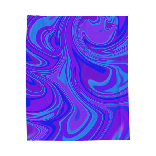 Velveteen Plush Blanket - Vibrant Abstract Cozy Throw for Home Decor