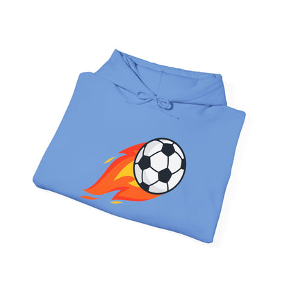 Soccer Fire Ball Hoodie - Men's Heavy Blend Hooded Sweatshirt