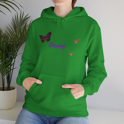 Butterfly Sunday Hoodie Sweatshirt For Women
