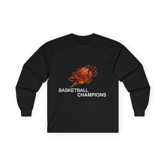 Basketball Champions Long Sleeve Tee - Unisex Cotton Shirt