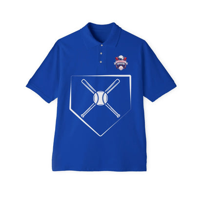 Men's Baseball Polo - Graphic Bat and Ball Design - RizQ Life 