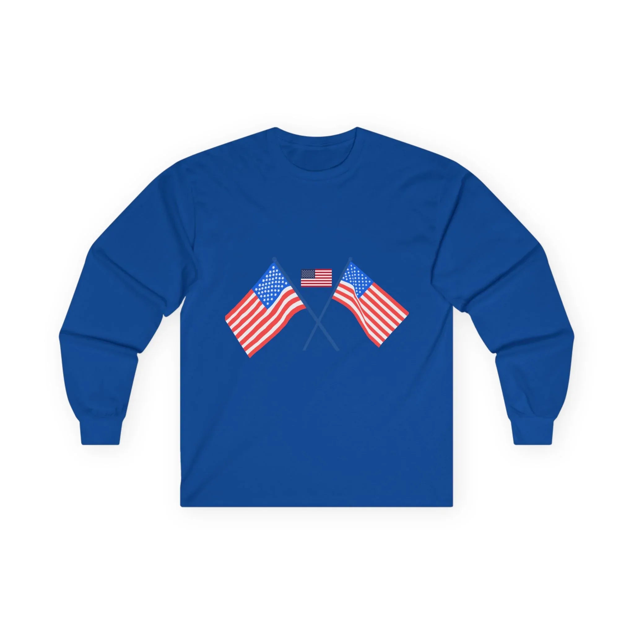 Patriotic Long Sleeve Tee - USA Flag Design - RizQ Life 