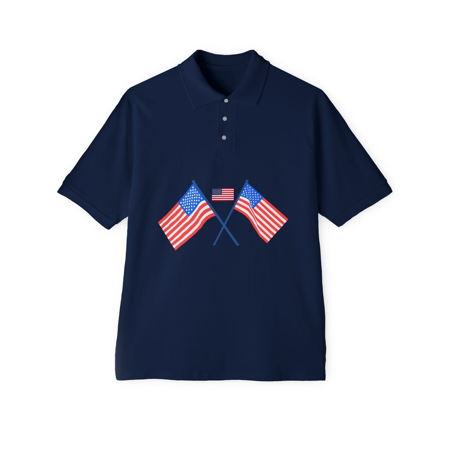 USA Flag Men's Polo