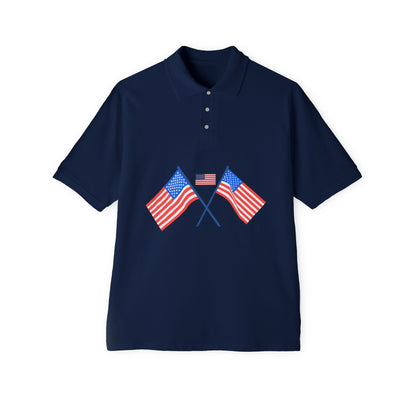 USA Flag Men's Polo