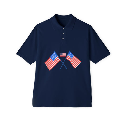 USA Flag Men's Polo