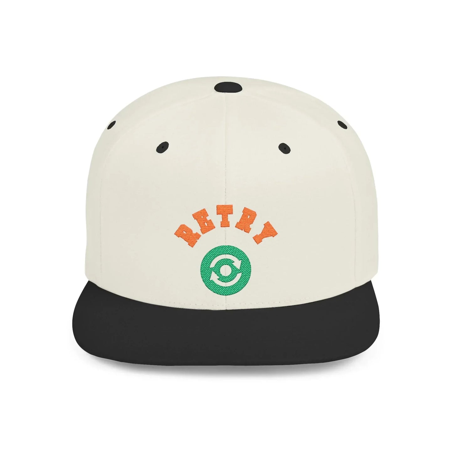 Retry Vintage Flat Bill Snapback Cap – Adjustable streetwear hat for men & women. Ideal gift for casual fashion, festivals, and urban style. - RizQ Life 