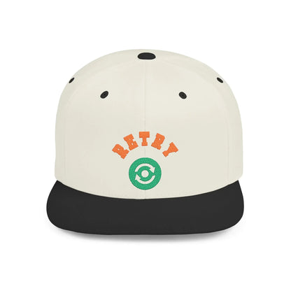 Retry Vintage Flat Bill Snapback Cap – Adjustable streetwear hat for men & women. Ideal gift for casual fashion, festivals, and urban style. - RizQ Life 
