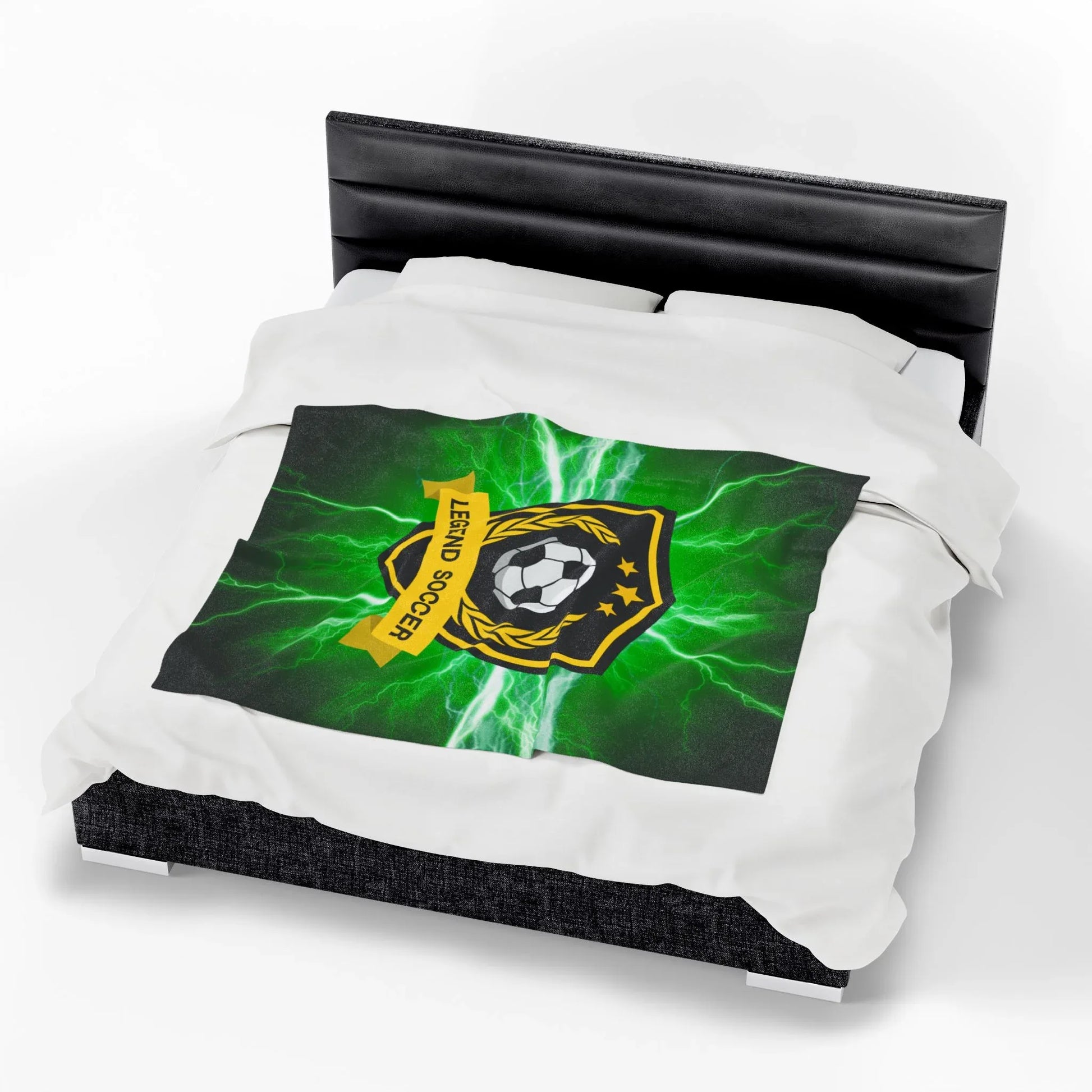 Soccer Legend Plush Blanket | Soft Throw for Sports Fans, Cozy Decor, Gift for Athletes, Soccer-themed Home, Kids Room - RizQ Life 