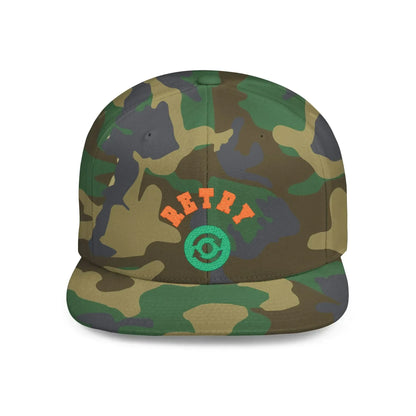 Retry Vintage Flat Bill Snapback Cap – Adjustable streetwear hat for men & women. Ideal gift for casual fashion, festivals, and urban style. - RizQ Life 