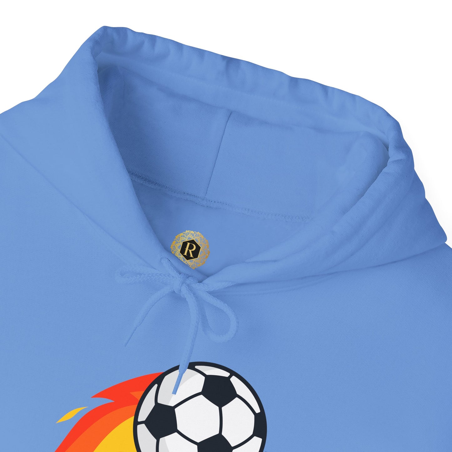 Soccer Fire Ball Hoodie - Men's Heavy Blend Hooded Sweatshirt