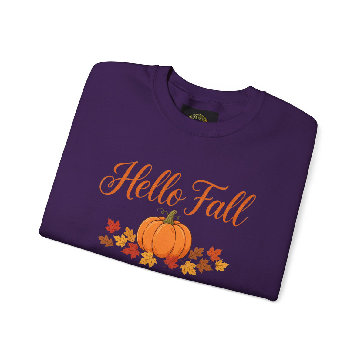 Hello Fall Pumpkin Crewneck Sweatshirt | Cozy Autumn Apparel