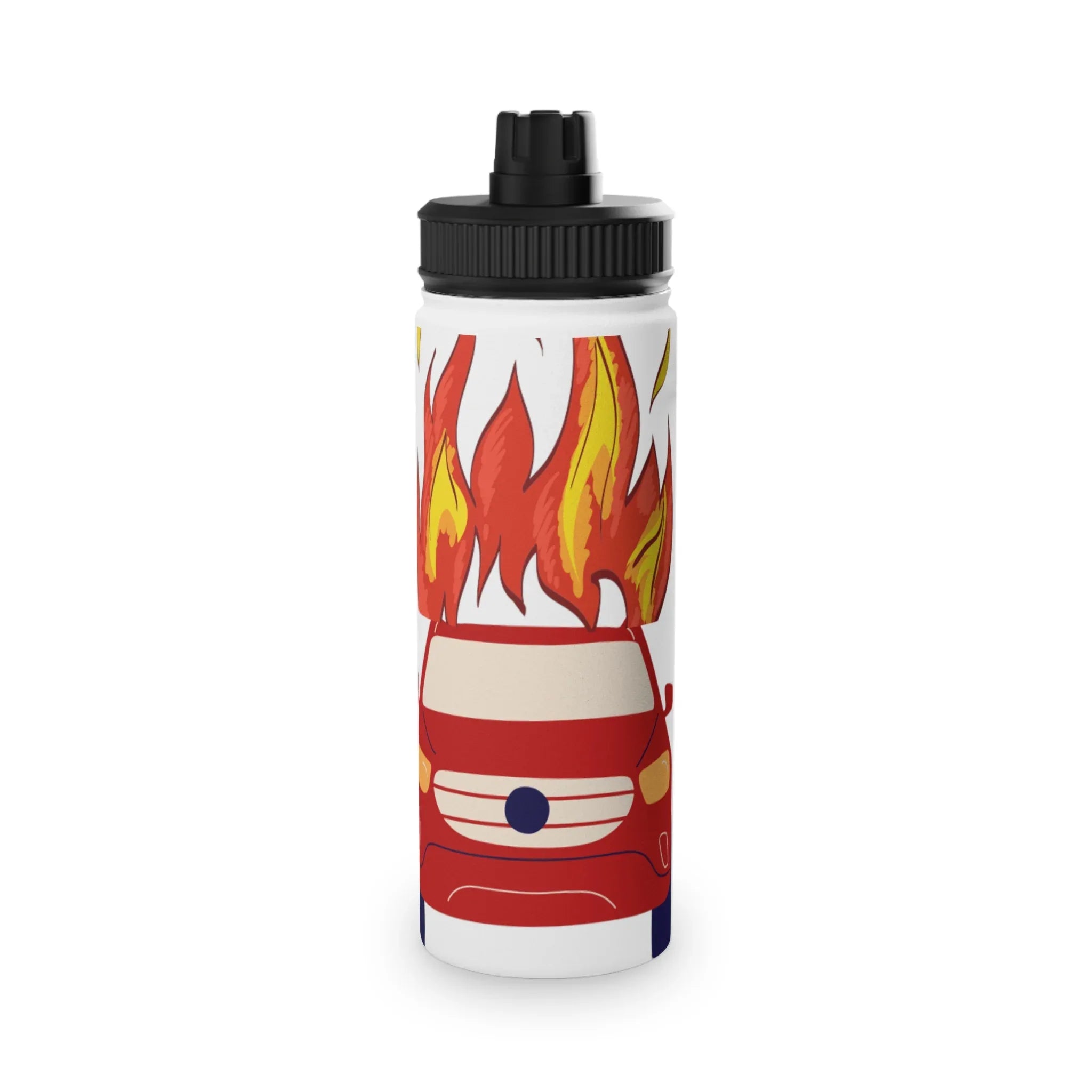 Kids Water Bottle - Fire Car Design - RizQ Life 
