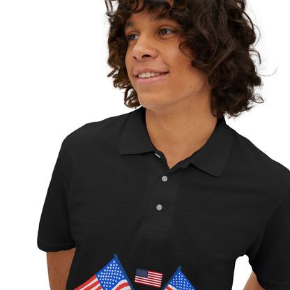 USA Flag Men's Polo