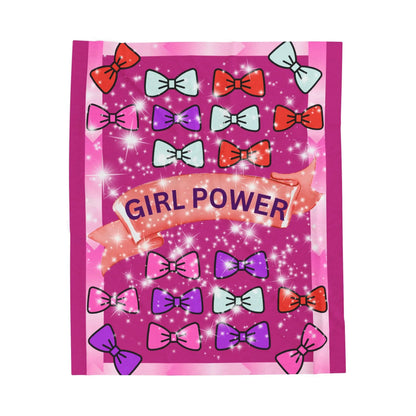 Girl Power Plush Blanket - Cozy Kids Throw & Inspirational Home Decor Gift - RizQ Life 