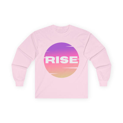 Motivational Long Sleeve Tee - 'RISE' Graphic