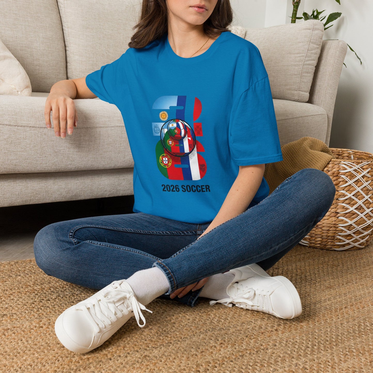 2026 Soccer World Flags T-Shirt | Football Tournament Graphic Tee
