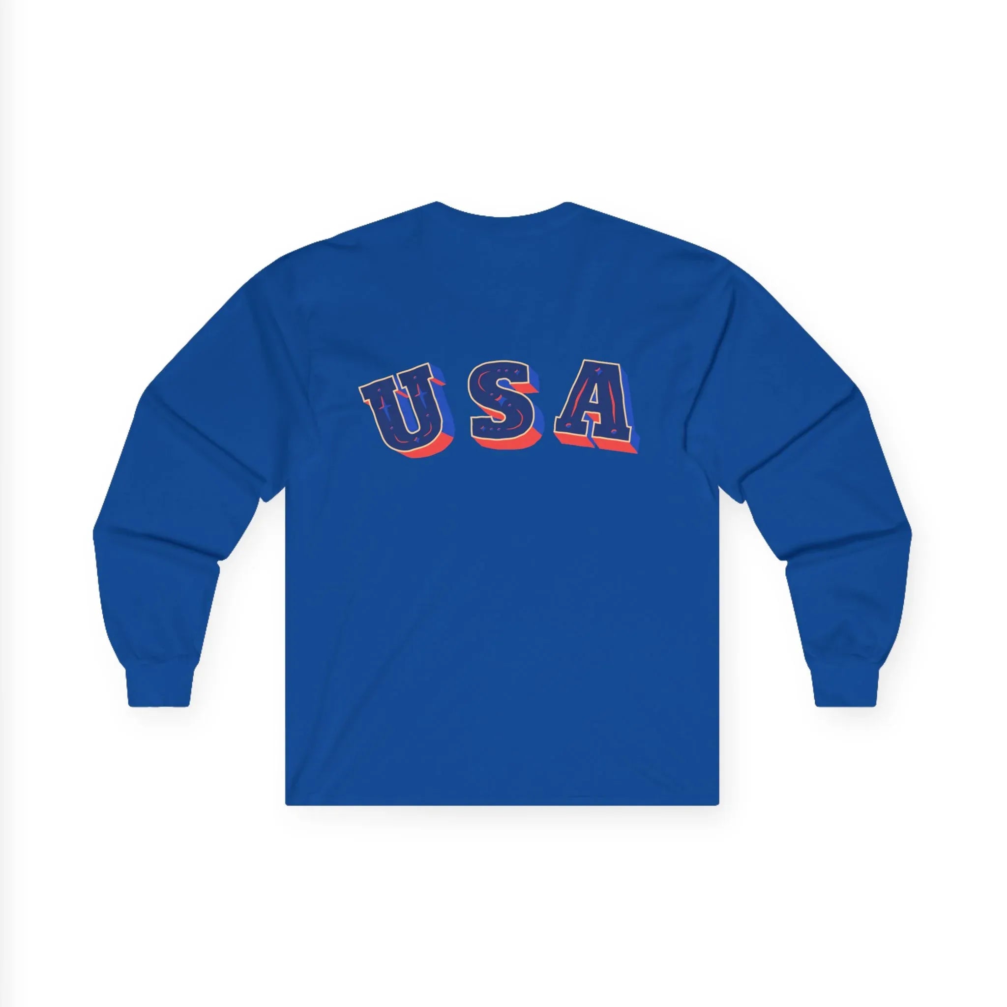 Patriotic Long Sleeve Tee - USA Flag Design - RizQ Life 