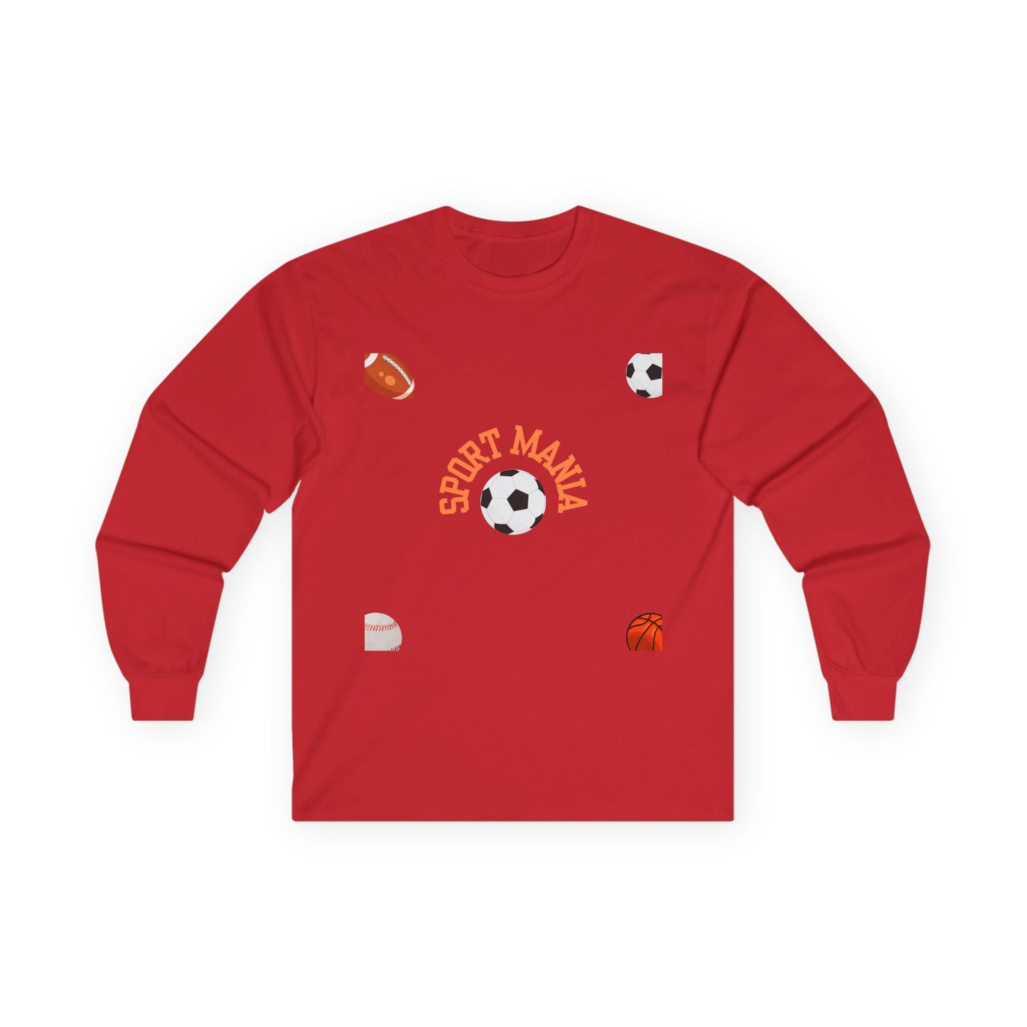 Sport Long Sleeve Tee - Fun Sports Design for Active Lifestyle