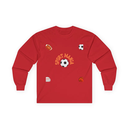 Sport Long Sleeve Tee - Fun Sports Design for Active Lifestyle
