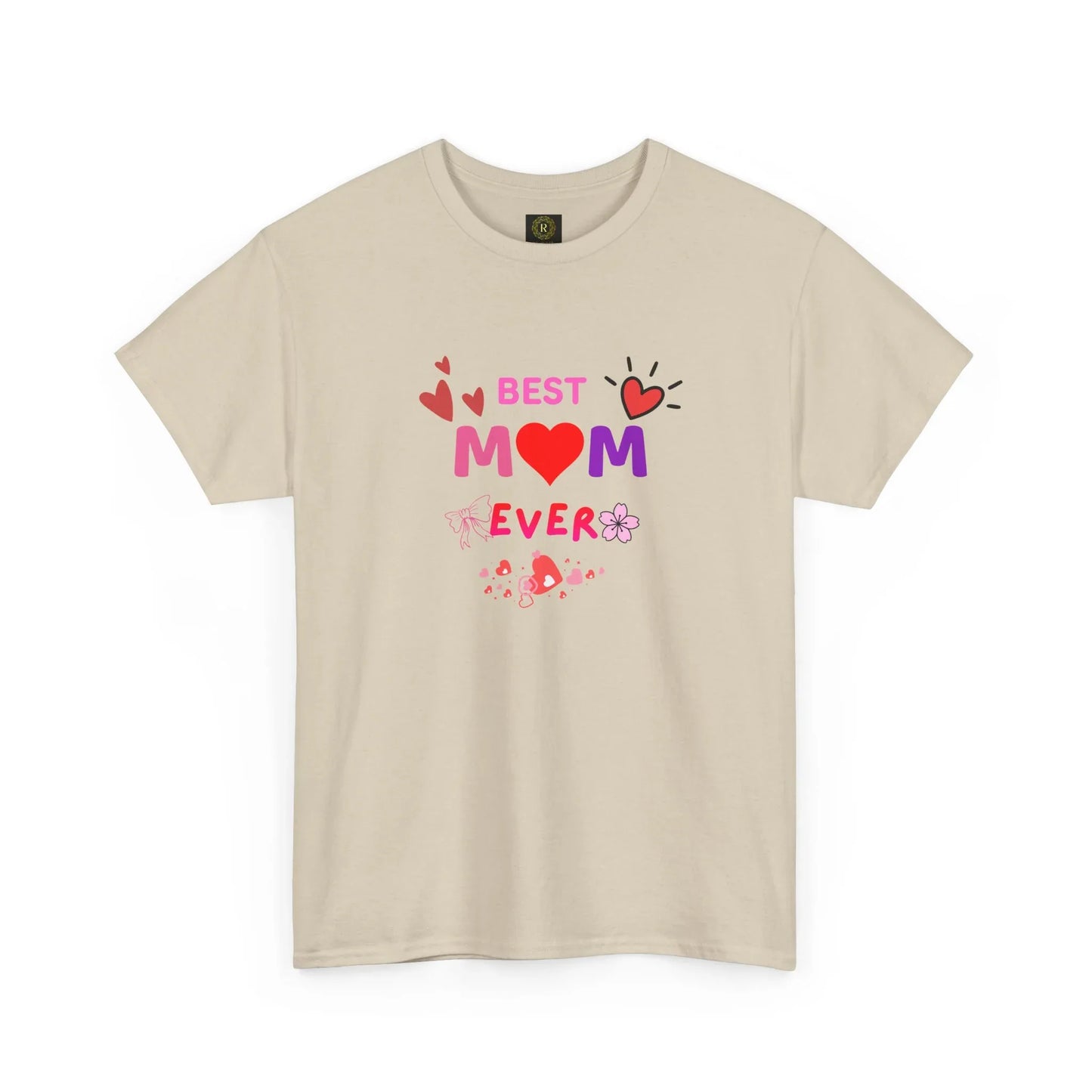 Best Mom Ever Mother’s Day T-Shirt - Aesthetic Heart & Bow Graphic Tee
