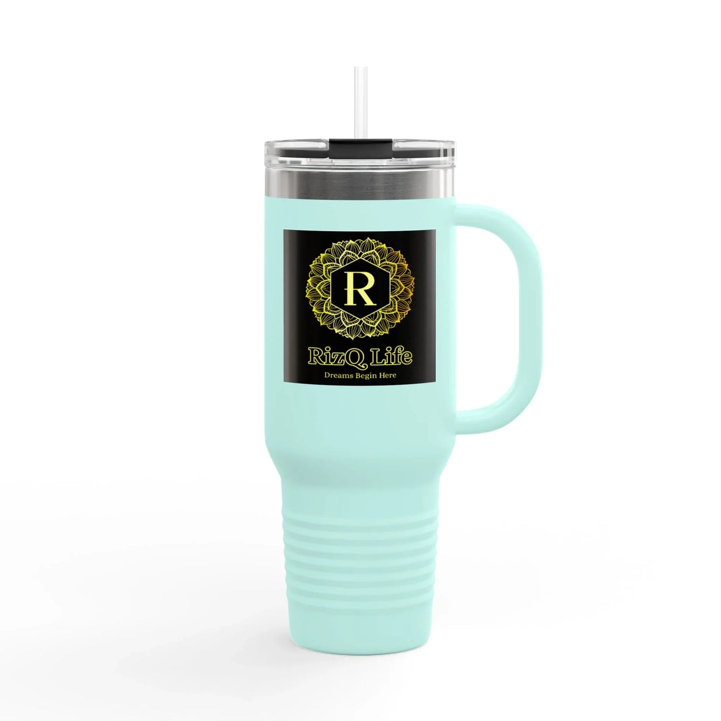 RizQ Life 40oz Insulated Travel Tumbler with Handle