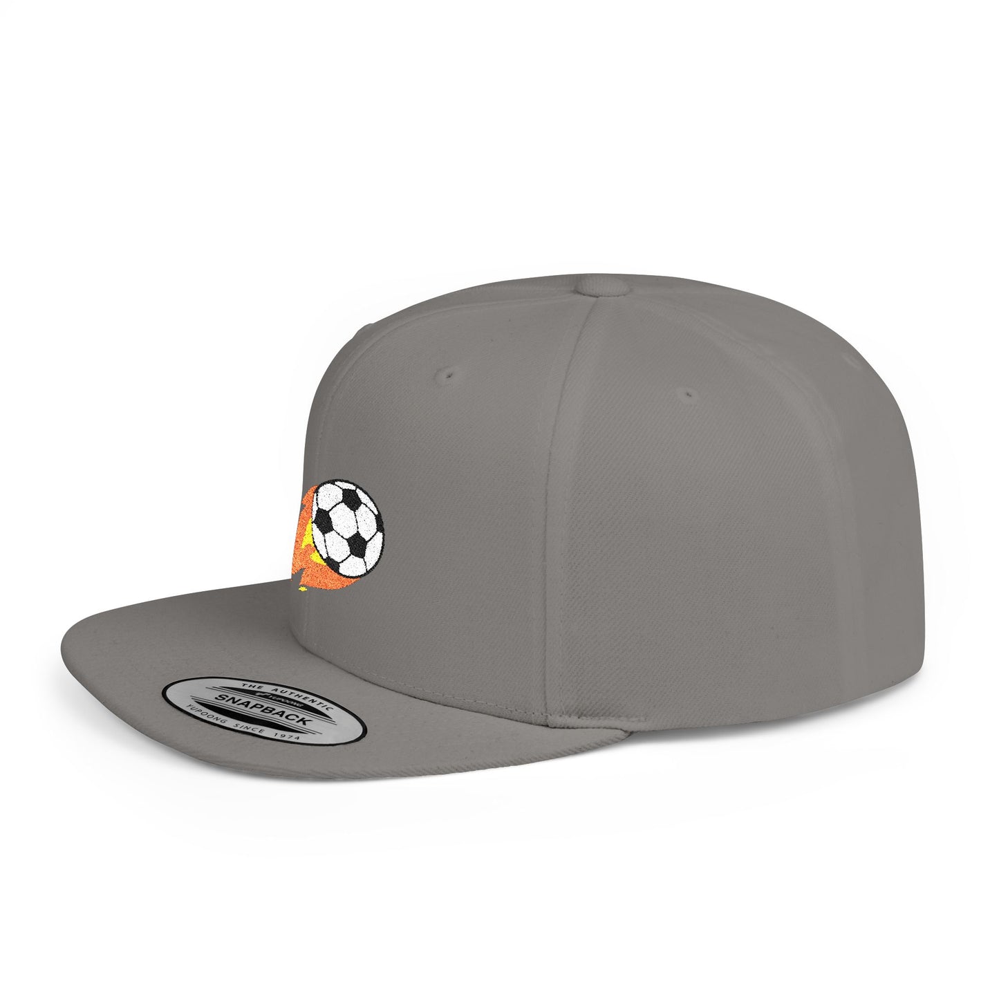 Soccer Ball Flat Bill Snapback Hat - Stylish Snapback Cap for Casual Outfits and Streetwear