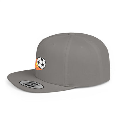 Soccer Ball Flat Bill Snapback Hat - Stylish Snapback Cap for Casual Outfits and Streetwear