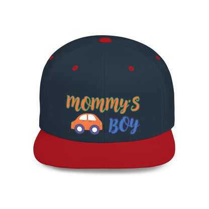 Casquette Snapback à visière plate « Mommy's Boy » – ajustable, élégante et parfaite pour les hommes, les adolescents et même les enfants. Un cadeau idéal pour un look décontracté ou streetwear.