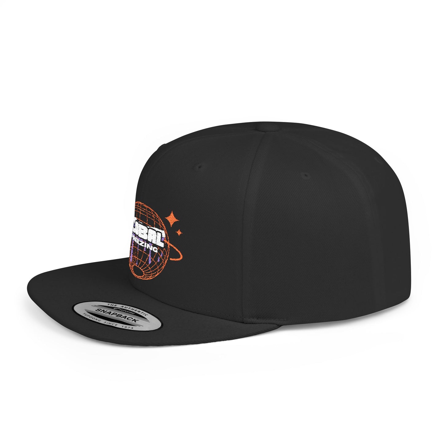 Casquette Snapback Global – casquette élégante à six panneaux ajustable pour hommes et femmes. Respirante, brodée et idéale comme cadeau ou pour un usage quotidien.