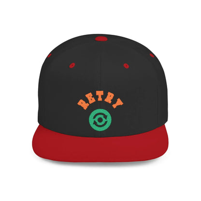 Retry Vintage Flat Bill Snapback Cap – Adjustable streetwear hat for men & women. Ideal gift for casual fashion, festivals, and urban style. - RizQ Life 