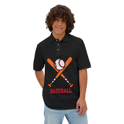 Men's Polo Tee - Baseball Piqué Polo