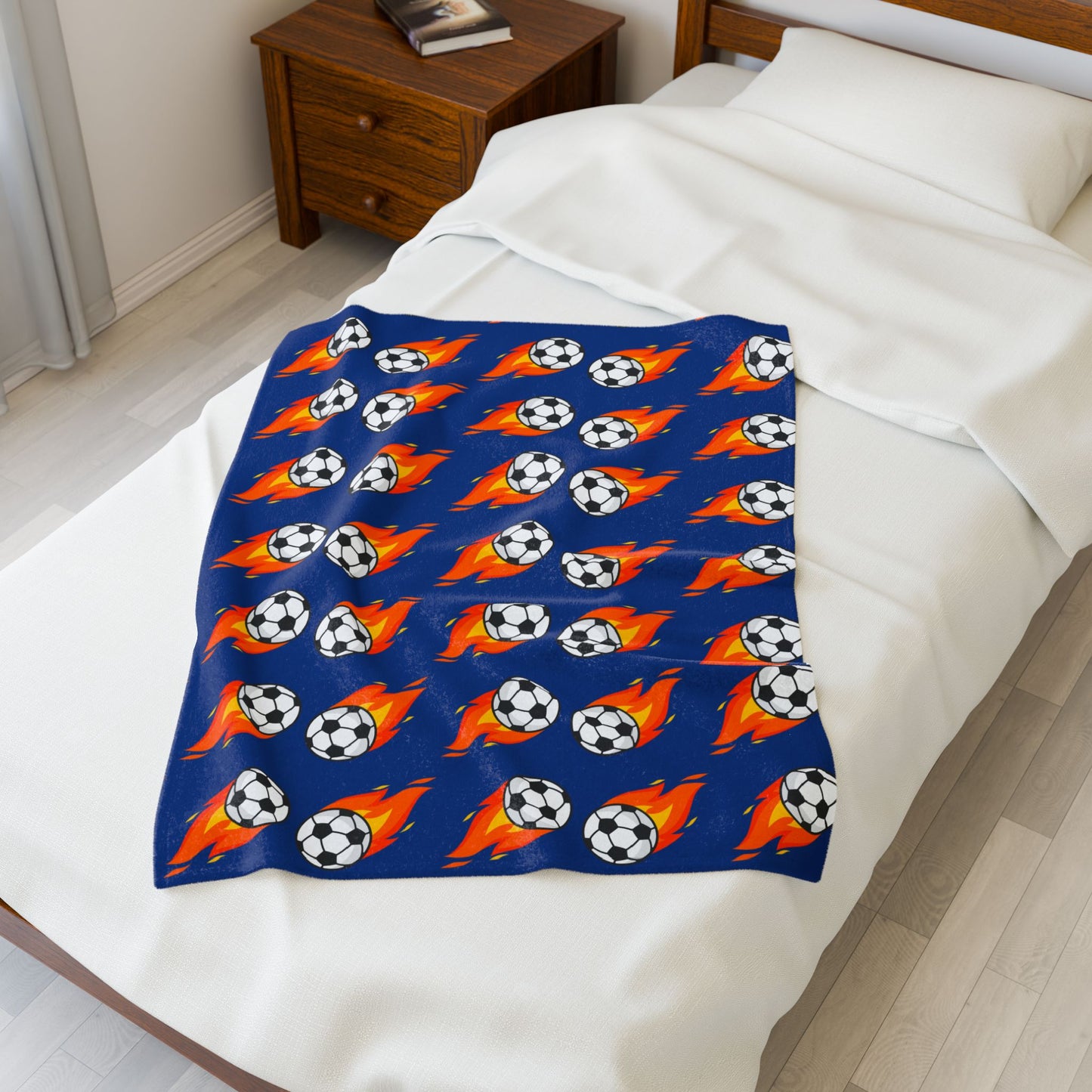 Soccer-Themed Velveteen Plush Blanket, Cozy Blanket for Soccer Fans, Sports Blanket, Gift for Kids, Soft Throw Blanket for Home and [...]