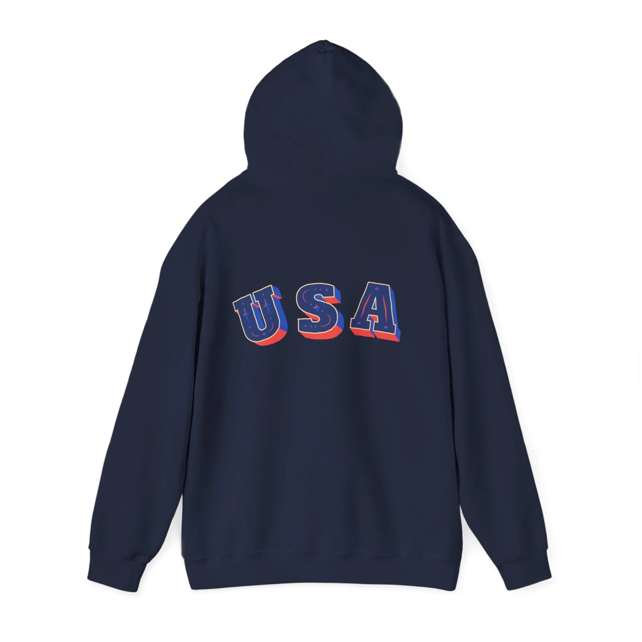 Men's Patriotic Hoodie - Double American Flag Graphic - RizQ Life 