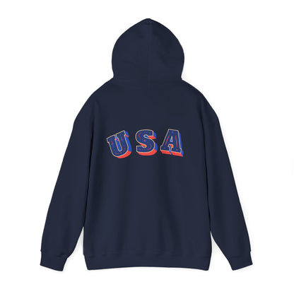 Men's Patriotic Hoodie - Double American Flag Graphic