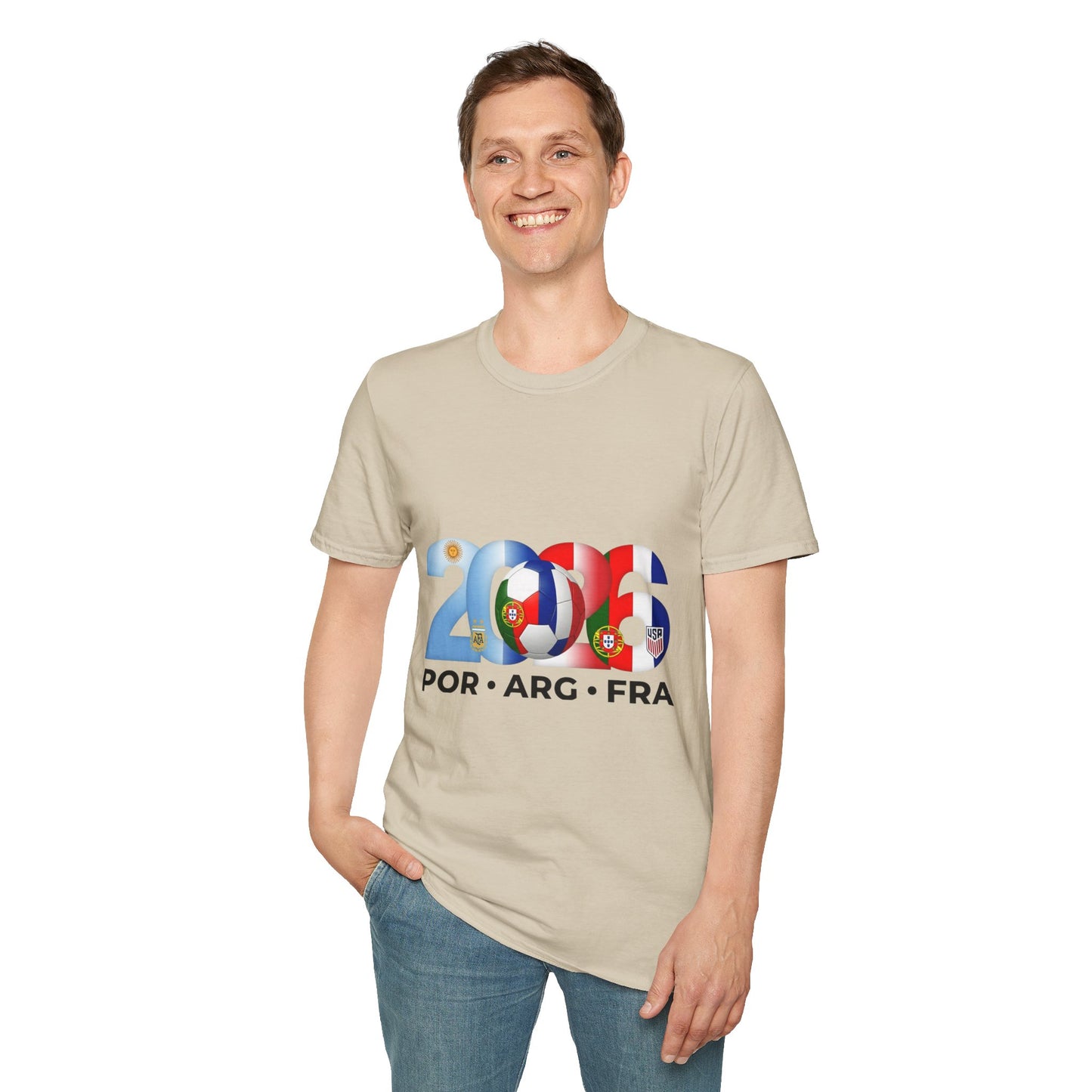 2026 Soccer Unisex Shirt | POR ARG FRA USA Football Tee