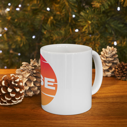 Inspirational Ceramic Mug with 'RISE' Motivational design