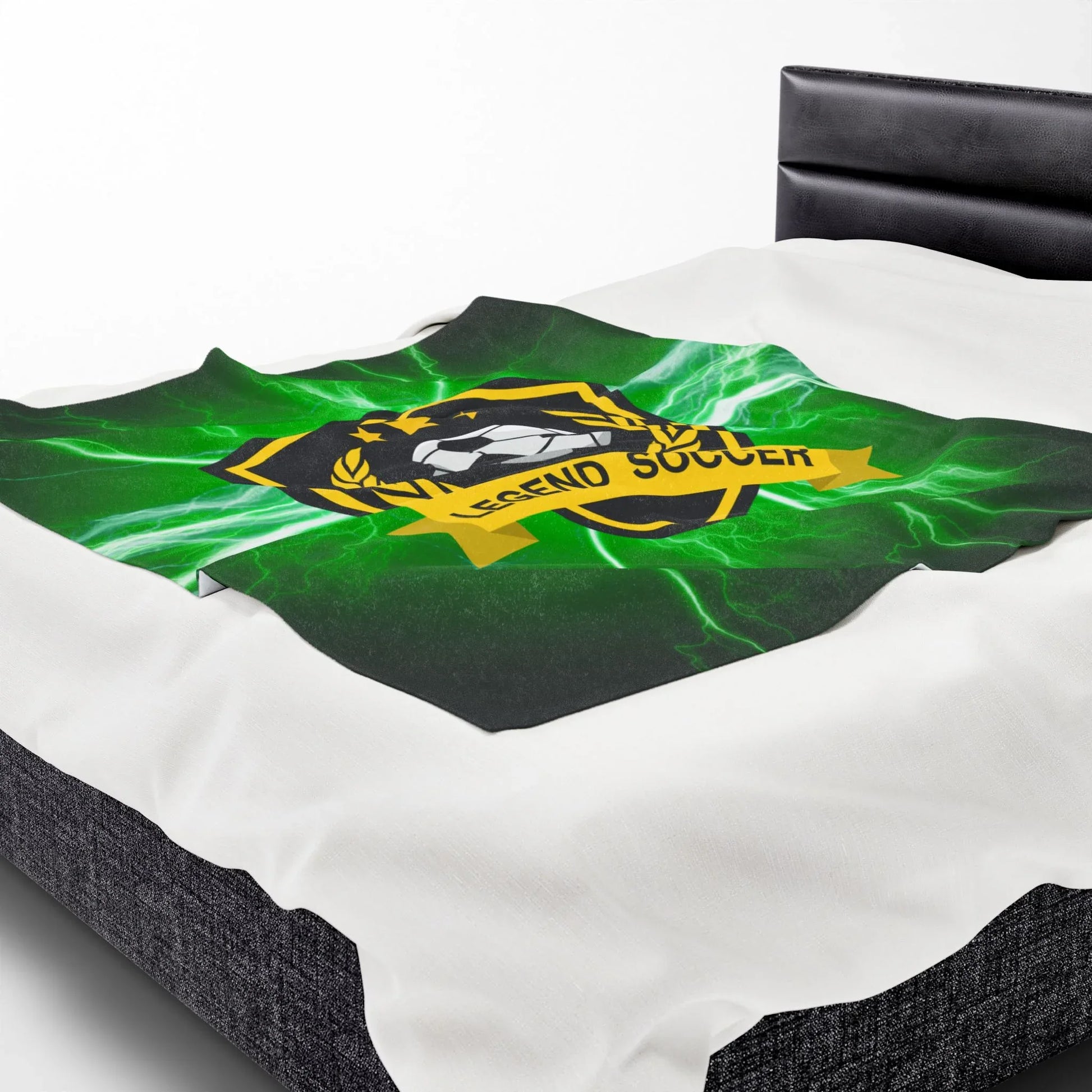 Soccer Legend Plush Blanket | Soft Throw for Sports Fans, Cozy Decor, Gift for Athletes, Soccer-themed Home, Kids Room - RizQ Life 