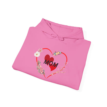 Mom Love Hoodie - Floral Heart Design - Perfect Gift for Mother's Day