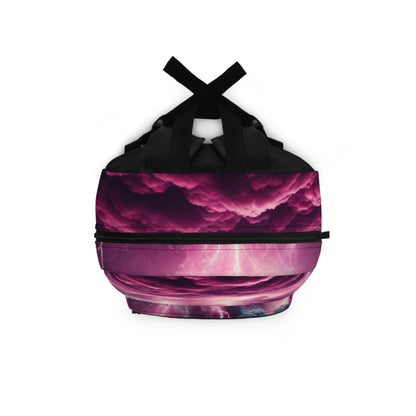 Vibrant Lightning Backpack, Storm Design Bag, School Backpack, Travel Gear, Unique Gifts for Teens, Adventure Ready, Lightweight Backpack