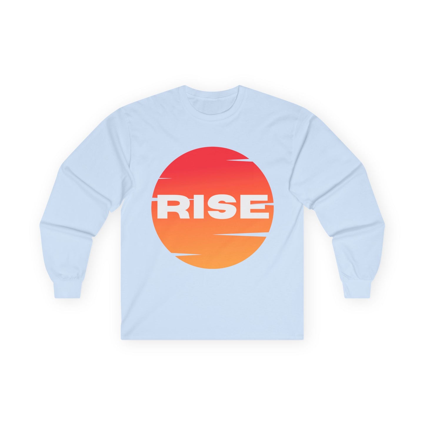 Sunrise RISE Long Sleeve Tee - Motivational Unisex Cotton Shirt for Inspiration