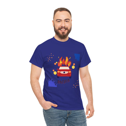 Unisex Racing Graphic T-Shirt – Heavy Cotton Car Racing Tee for Men & Women, Casual Motorsport Fan Shirt, Short Sleeve Top, Sizes S-5XL